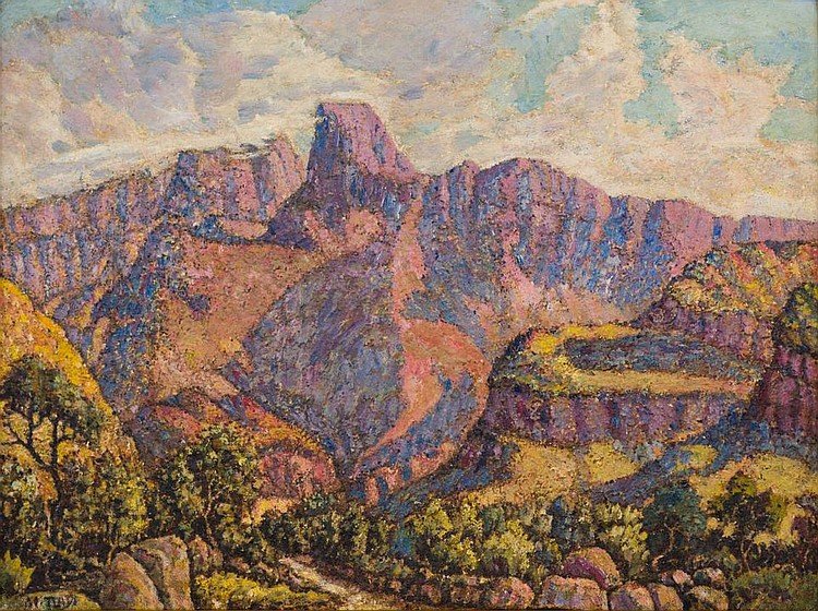 Moses Tladi painting - landscape artwork